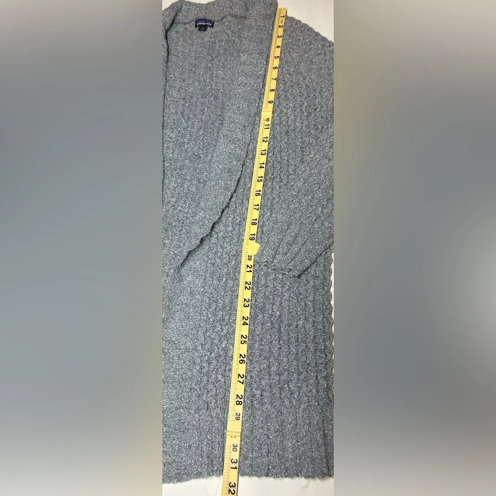 Patagonia Women's Gray Chunky Knit Cardigan Size L - Picture 7 of 7